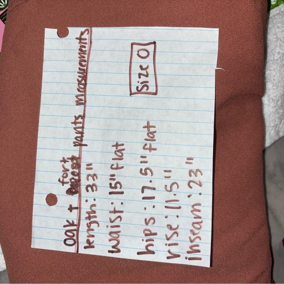 Oak + Fort Rust Wide-Leg Cropped Burnt Orange Rust Colored Pants | Size 0 - Picture 11 of 11